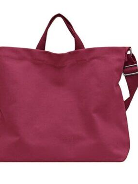 Women's Canvas Tote Bag inside Out Bag with Adjustable Crossbody Strap